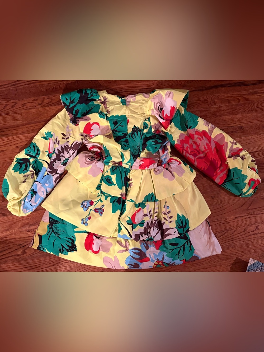 Christopher John Rogers x Target Collaboration Floral Long Sleeve Ruffle Dress,